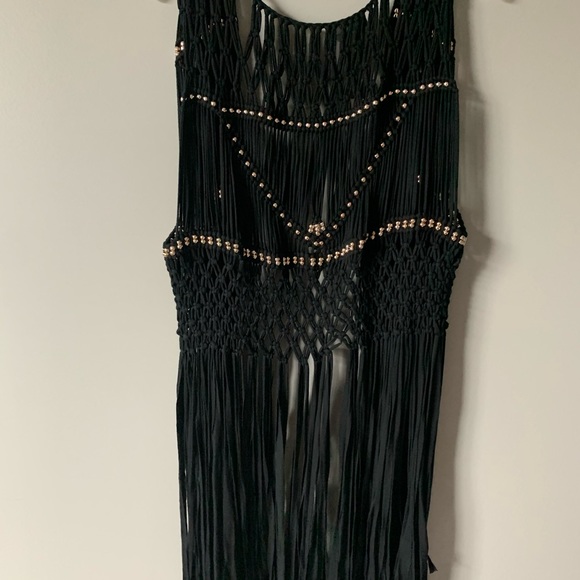 New theory fringe black vest small - Picture 2 of 2